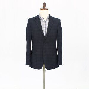 Linea Uomo 36R Gray Blazer Sport Coat Jacket 2-Button Check Y370